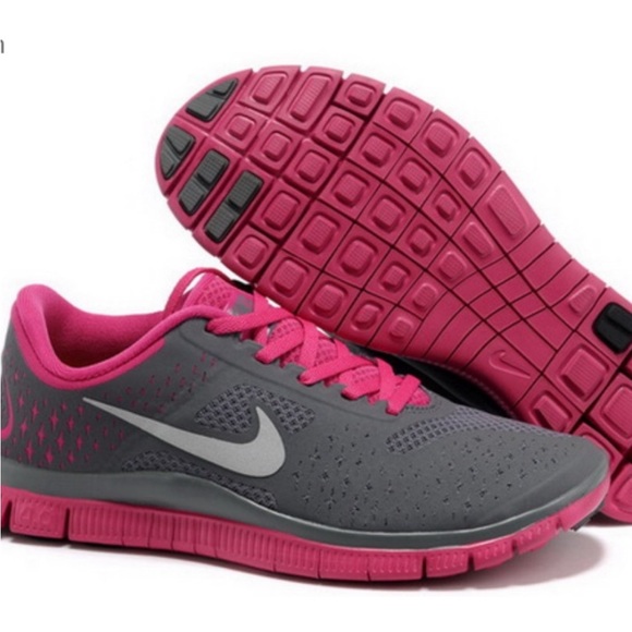 Nike free 4.0 v2 smoking gray grey pink running sneakers - Picture 8 of 8